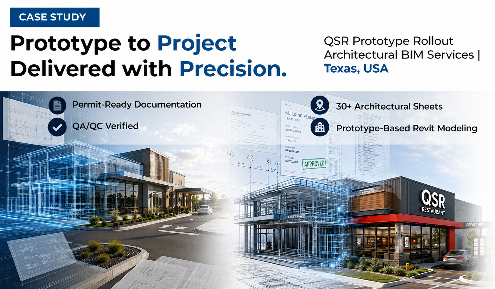 Prototype-Based Revit Modeling & Full Sheet Set Update for a QSR Rollout Project Prototype-Based Revit Modeling & Full Sheet Set Update for a QSR Rollout Project